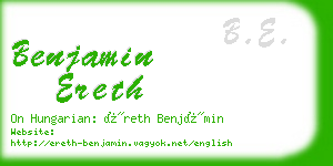 benjamin ereth business card